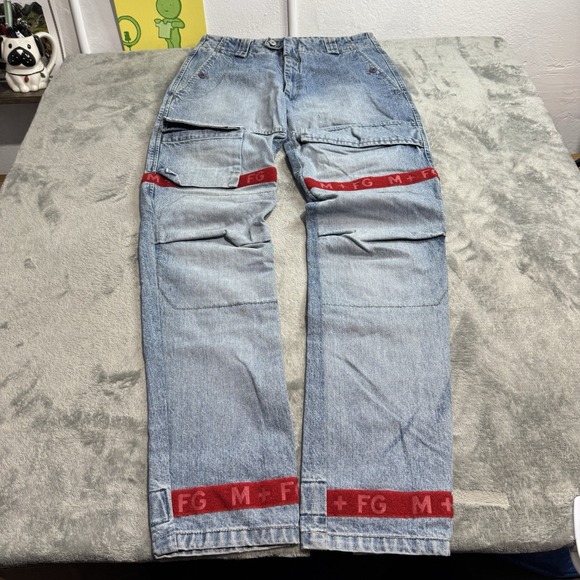 Marithe Francois Girbaud Other - Marithe Francois Girbaud Jeans Mens 32 (31x34) Shuttle Tape Cargo Denim Slim Y2K